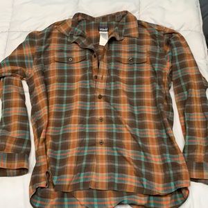 Men’s Patagonia Button Up shirt, L, Brown
